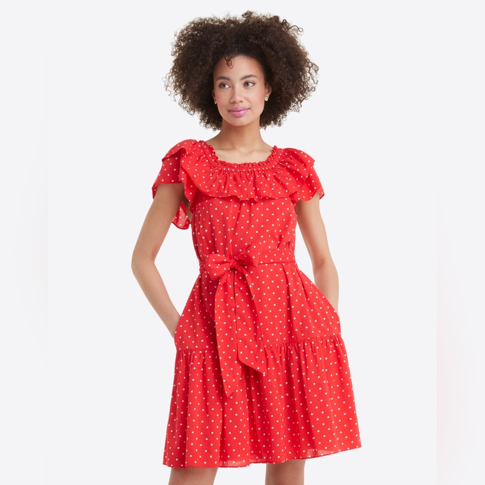 Draper James Sawyer Dress in Red Polka Dot XL